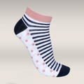 5 Pack lowcut socks pink spots-ASSORTED-4-7 (5)