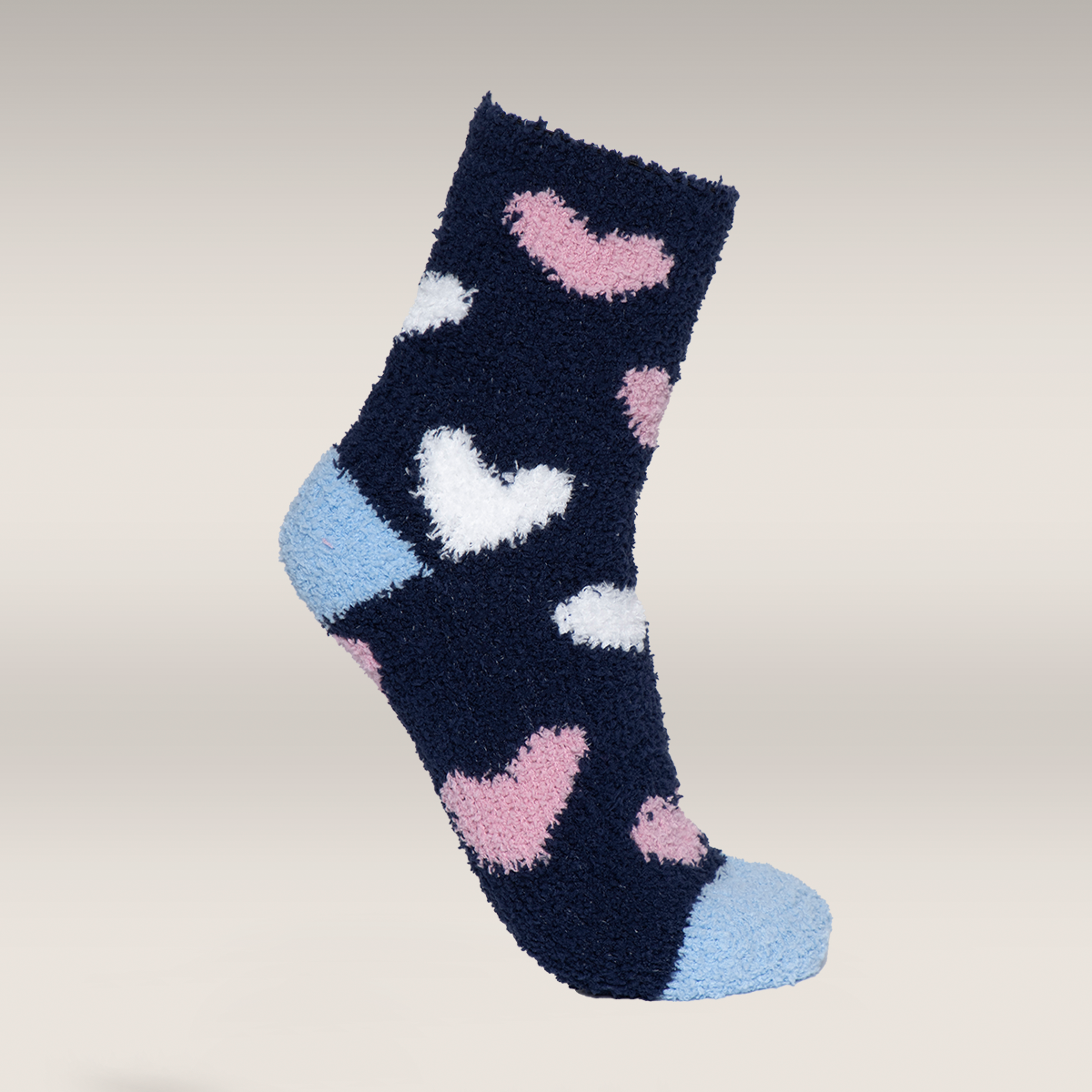 2 Pack chunky socks navy hearts-ASSORTED-4-7 (2)