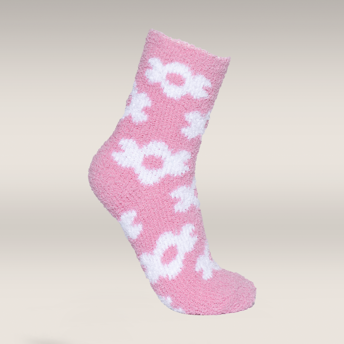 2 Pack  chunky socks pink flowers-ASSORTED-4-7 (1)