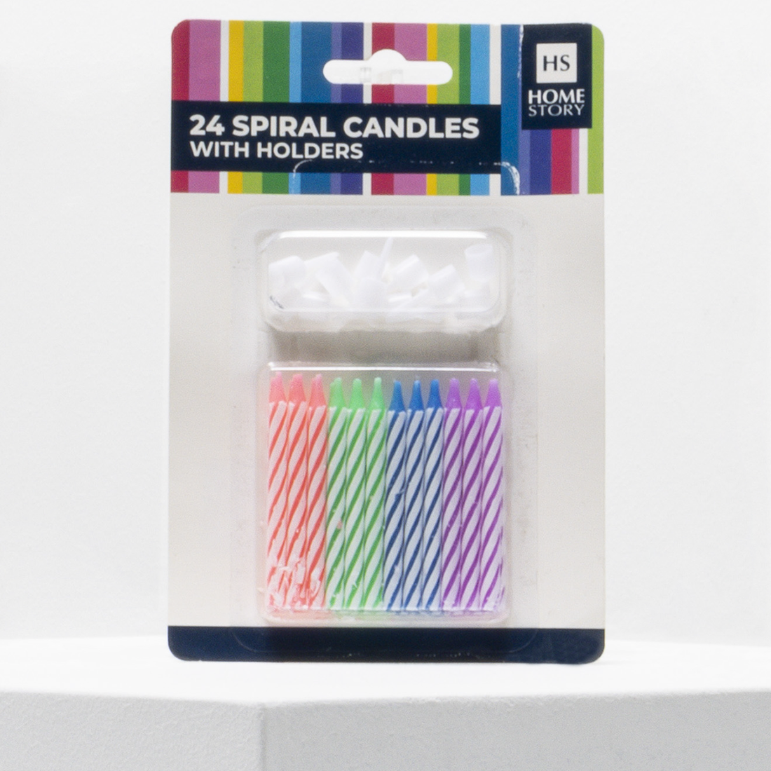 Short candles with holders assorted-ASSORTED-ONE SIZE