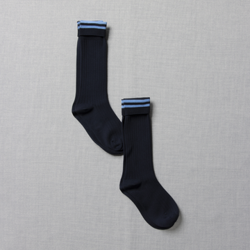 2PK HOSE STRIPED NAVY AND SKY SOCKS-NAVY-8-10