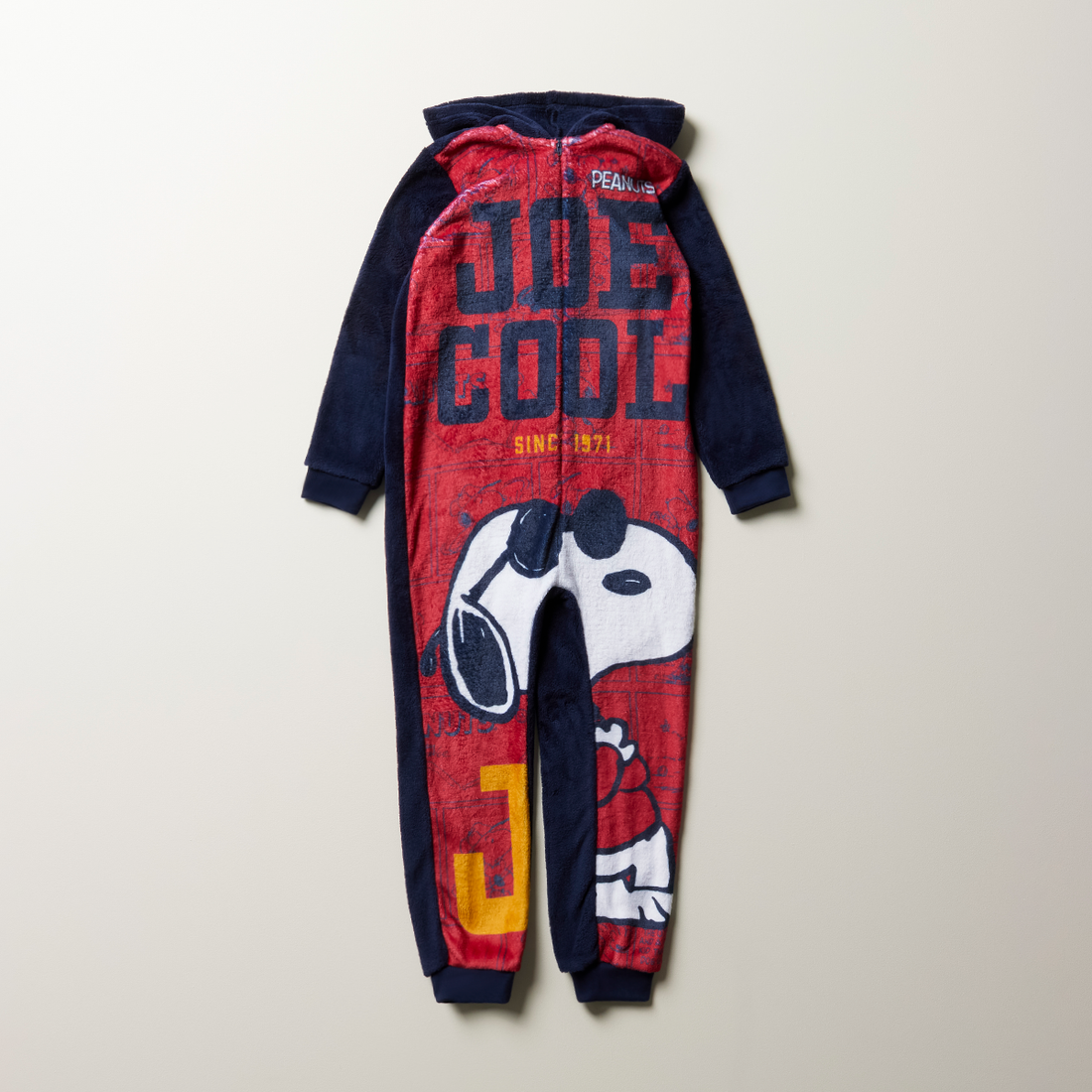 Snoopy coral fleece onesie navy-NAVY-2-3 YRS