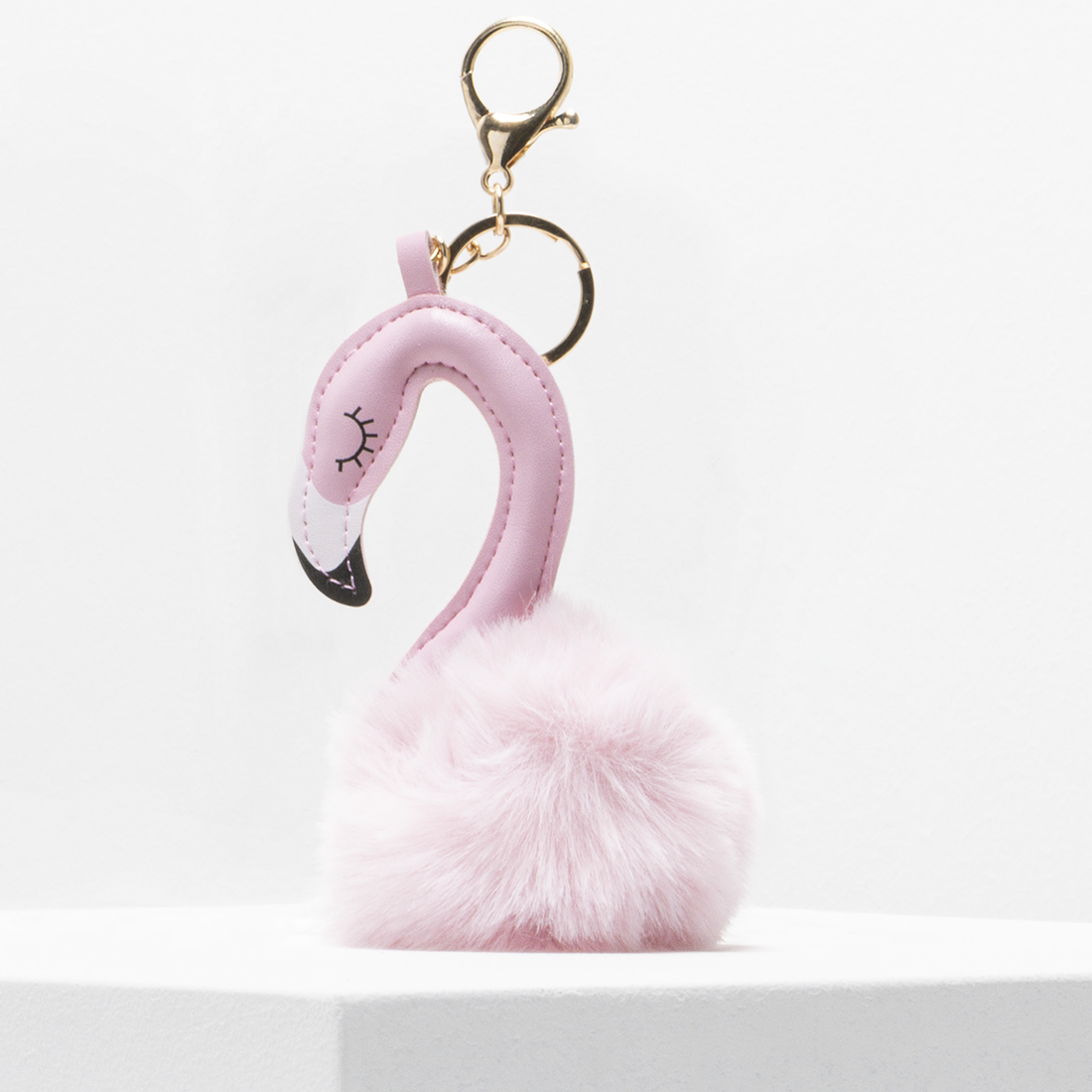 Flamingo keyring pink-LIGHT PINK-ONE SIZE