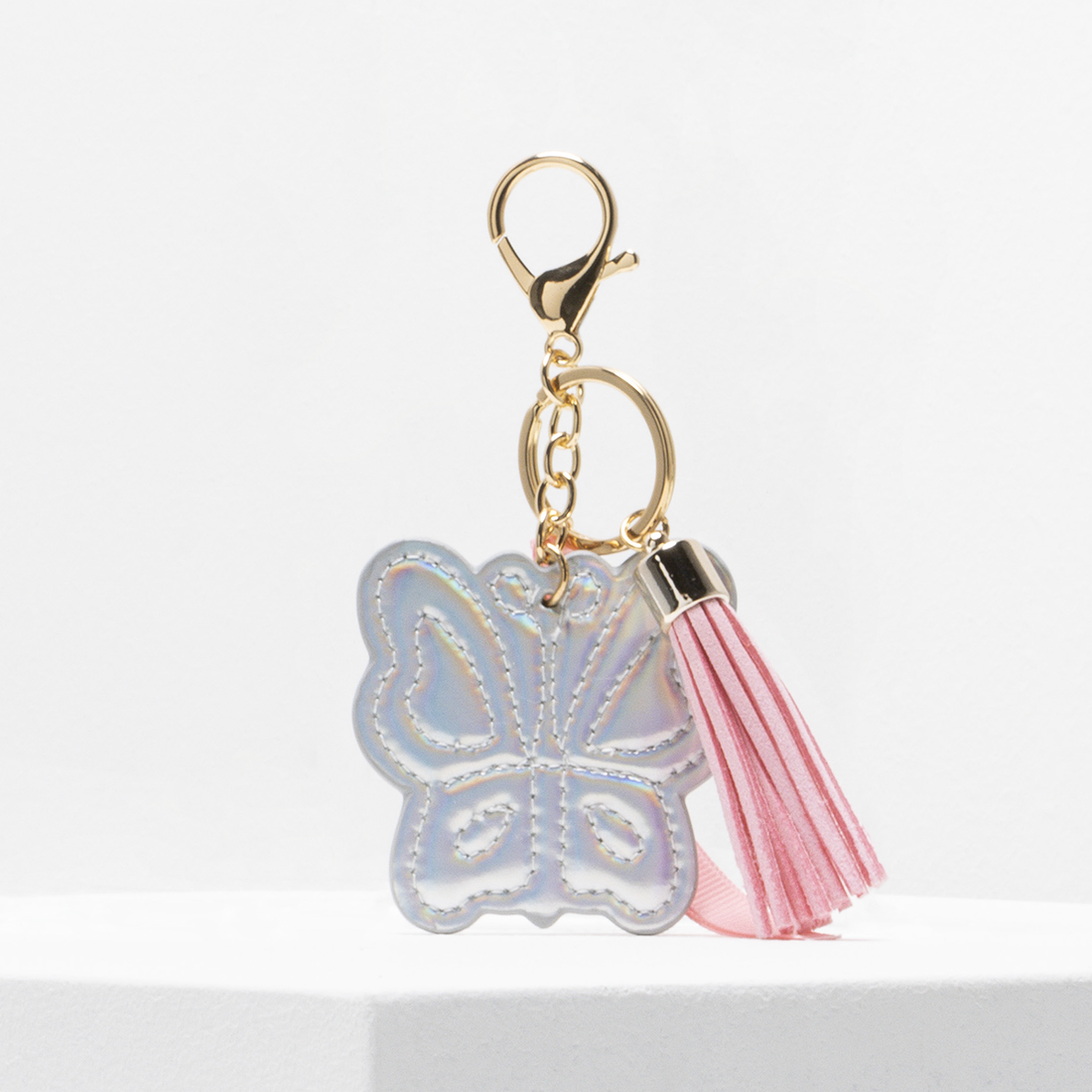 Butterfly key ring pink-LIGHT PINK-ONE SIZE