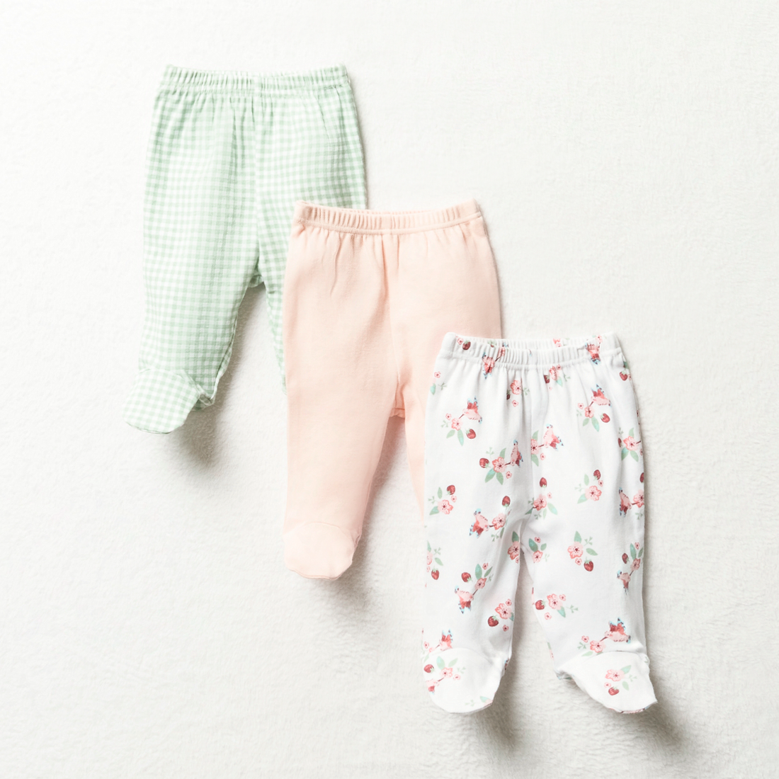 3PK LEGGINETTE MFW GIRL FLORAL PRINT-DUSTY PINK-6-12 MTHS