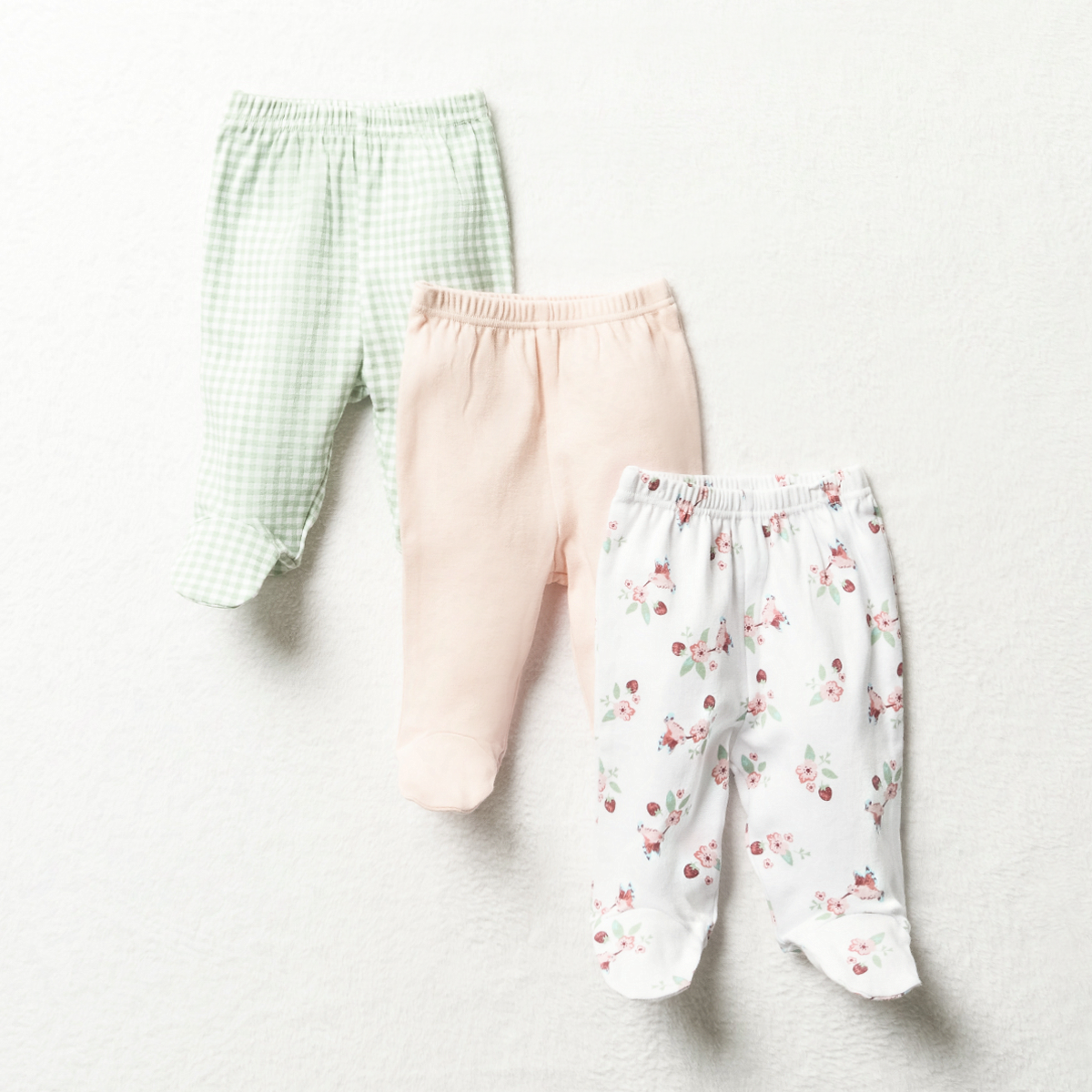 3PK LEGGINETTE MFW GIRL FLORAL PRINT-DUSTY PINK-6-12 MTHS