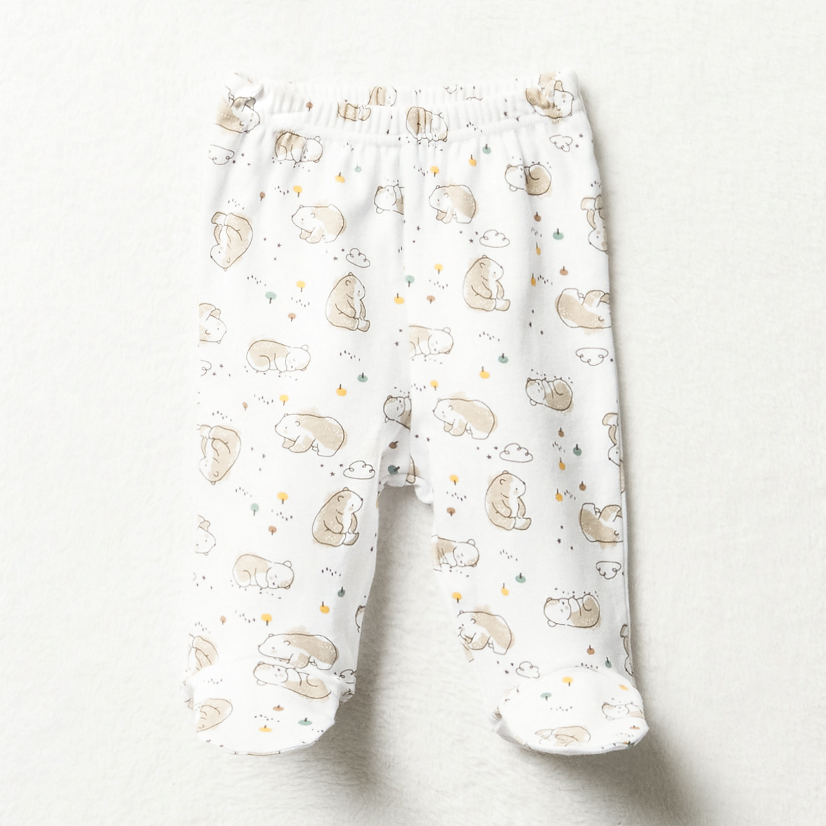 3PK LEGGINETTE MFW UNI UNI BEAR PRINT-OATMEAL-6-12 MTHS (3)