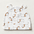 3PK HATS MFW BOY LITTLE PUPS PRINT-BEIGE-0-3 MTHS (3)