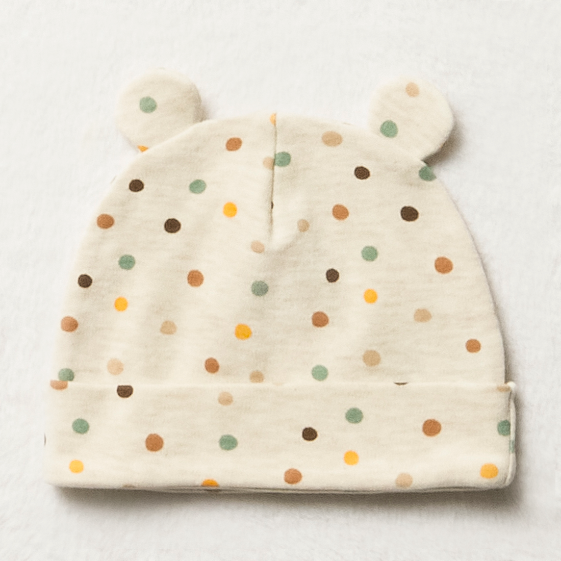 3PK HATS MFW UNI BEAR PRINT-OATMEAL-0-3 MTHS