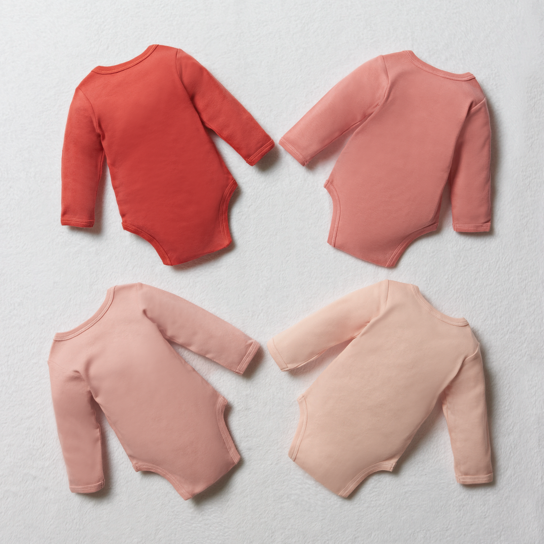 4PK LS BODYVESTS PLAIN PINK-MID PINK-18-24 MTHS