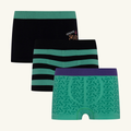 3 Pack graffiti seamless boxer black-BLACK-5-7 YRS