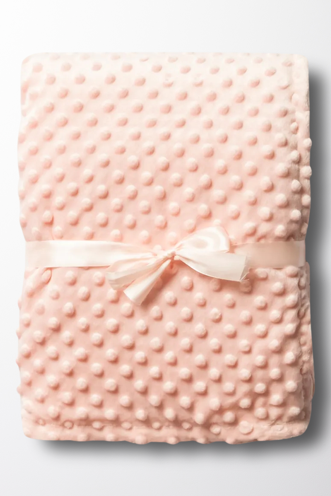 2PLY BOBBLE STRAWB STYLED BLANKET-LIGHT PINK-75X100 CM