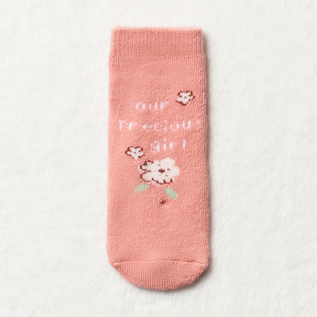 FLORAL AND BIRDS NB 5PK SOCKS-LIGHT PINK-NEW BORN