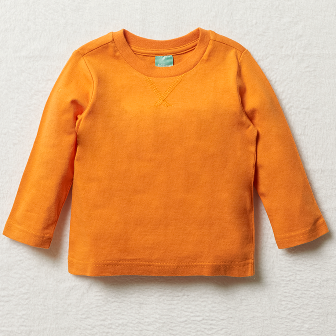 LS PLN TEE ORANGE-BURNT ORANGE-24-36 MNTHS