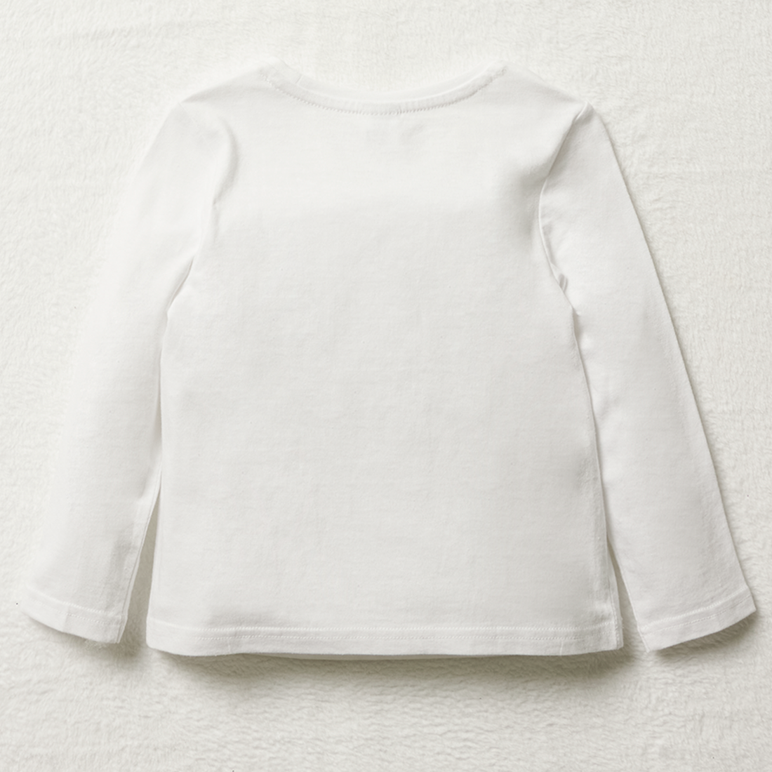 Long sleeve basic tee white-WHITE-3-4 YRS