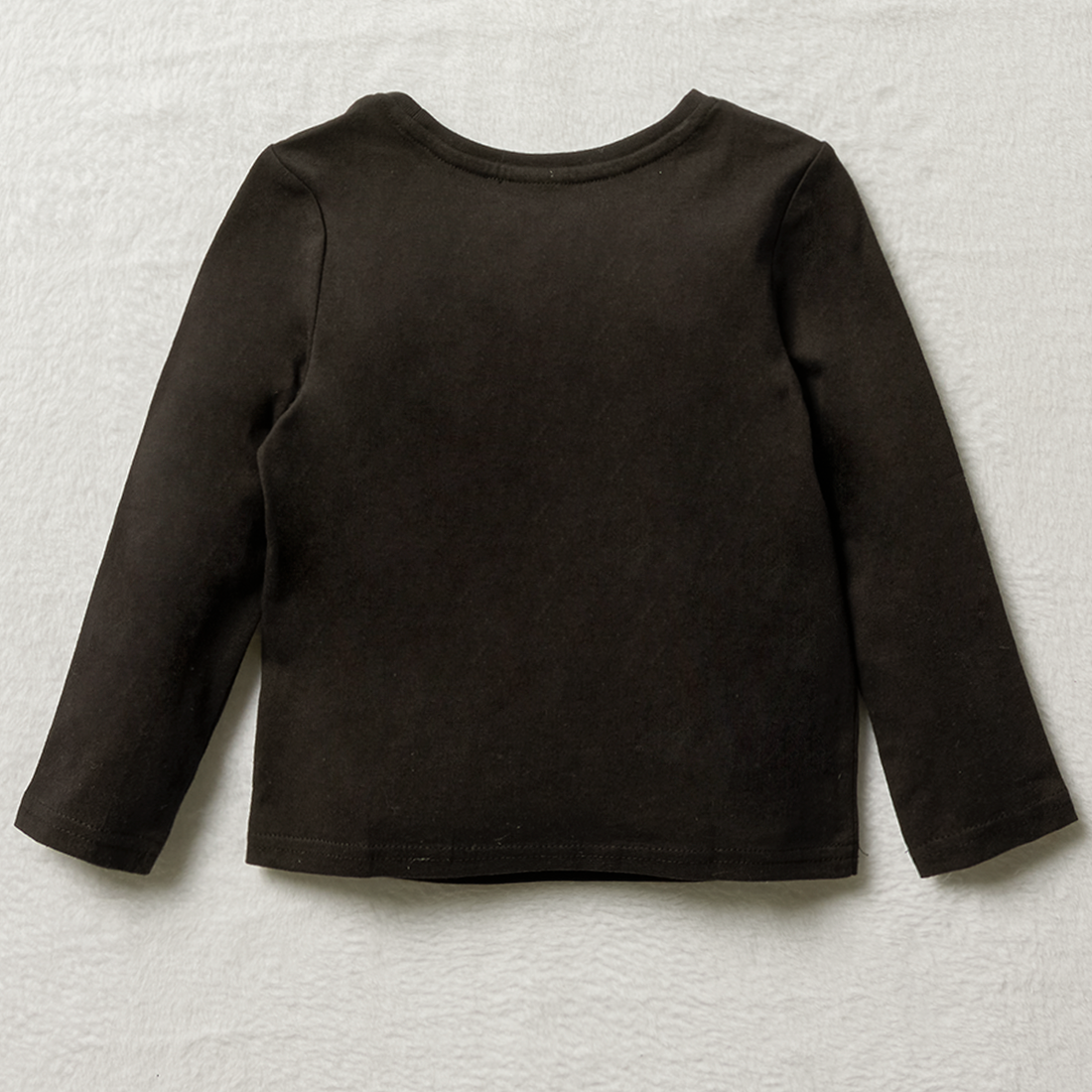 Long sleeve basic tee black-BLACK-3-4 YRS