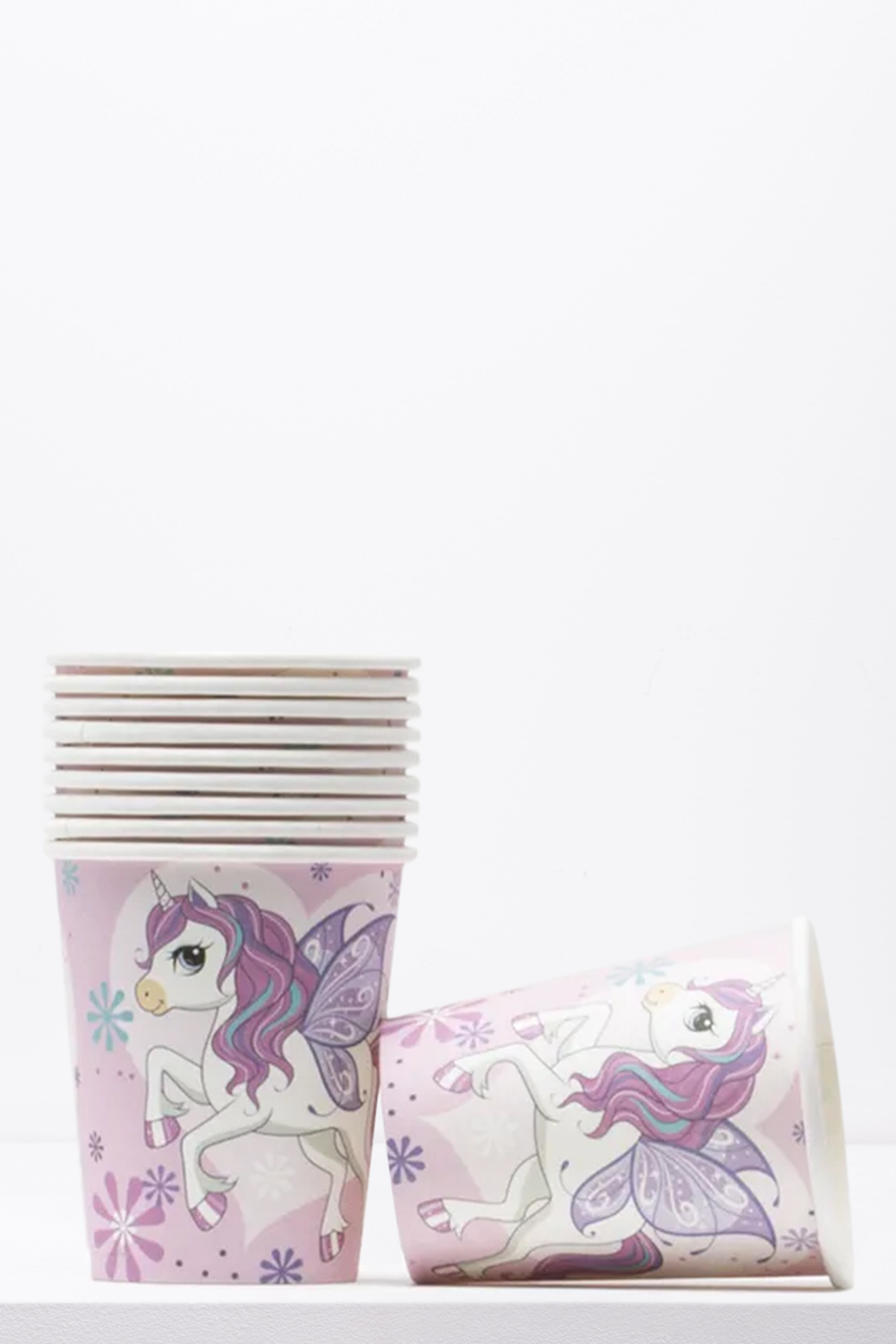 Unicorn paper cups pink-CERISE-ONE SIZE