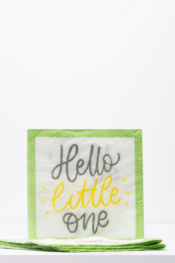 Hello little one serviettes mint-MINT-ONE SIZE