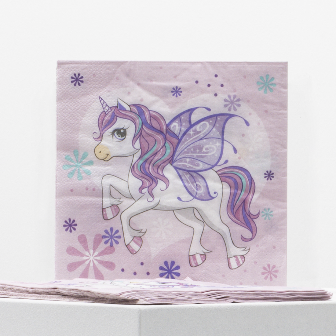 Unicorn serviettes pink-CERISE-ONE SIZE