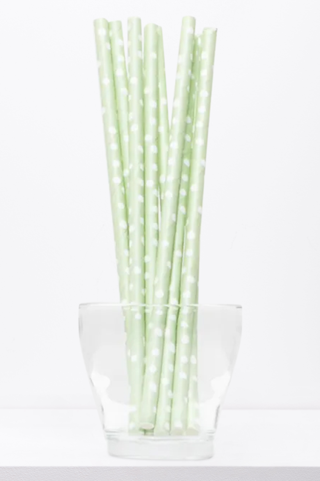 Dots paper straws mint-MINT-ONE SIZE