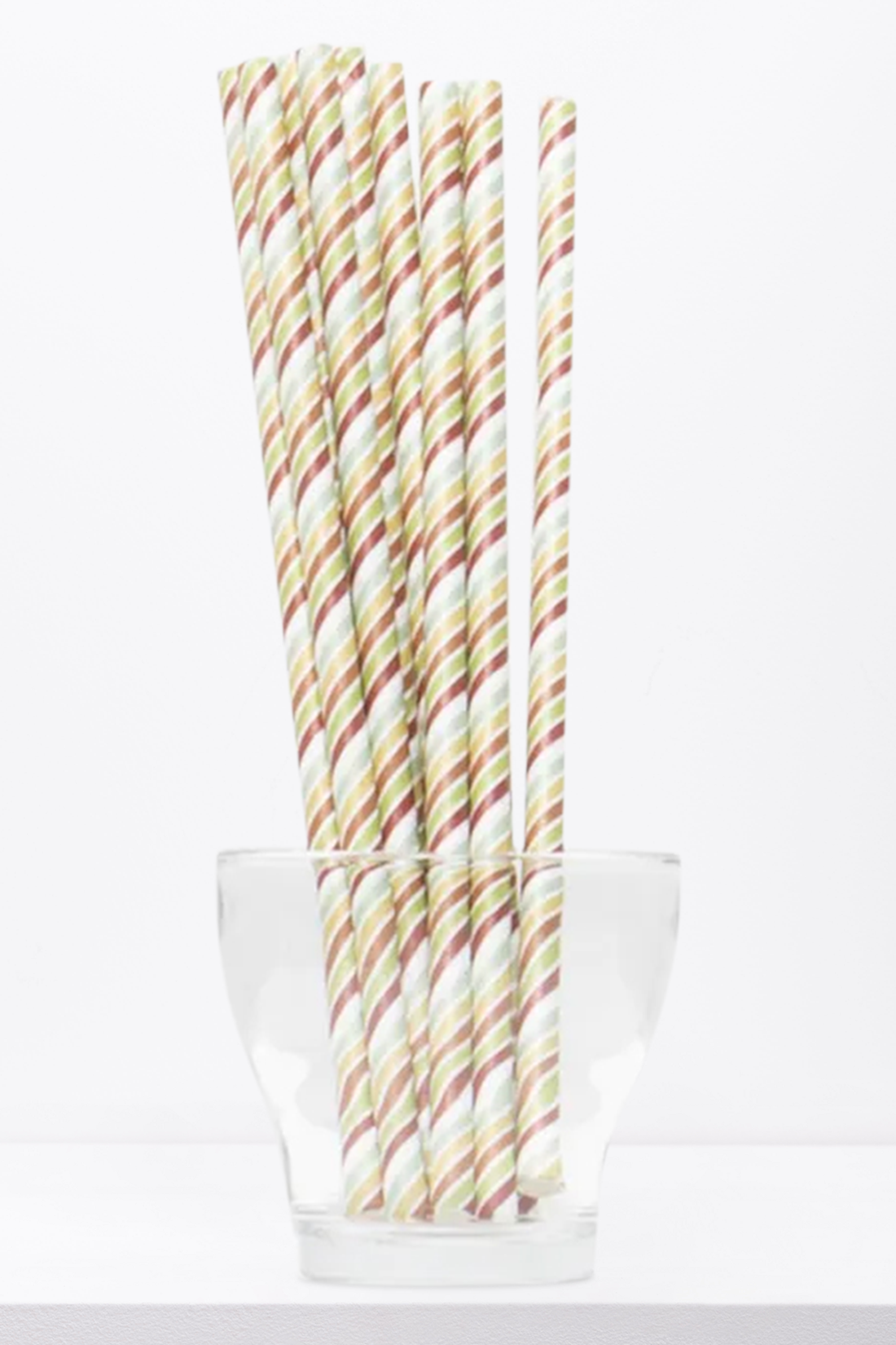 Stripe paper straws green-GREEN-ONE SIZE