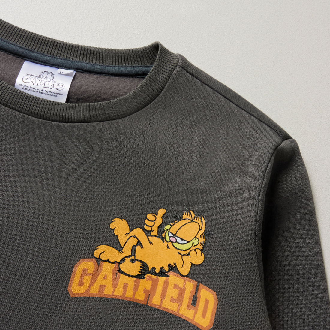 Garfield crew tracktop tornado-CHARCOAL-11-12 YRS