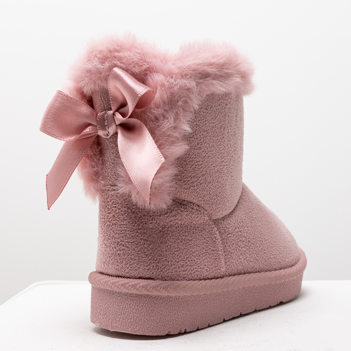 Bow fur slipper high pink-DUSTY PINK-3 (3)