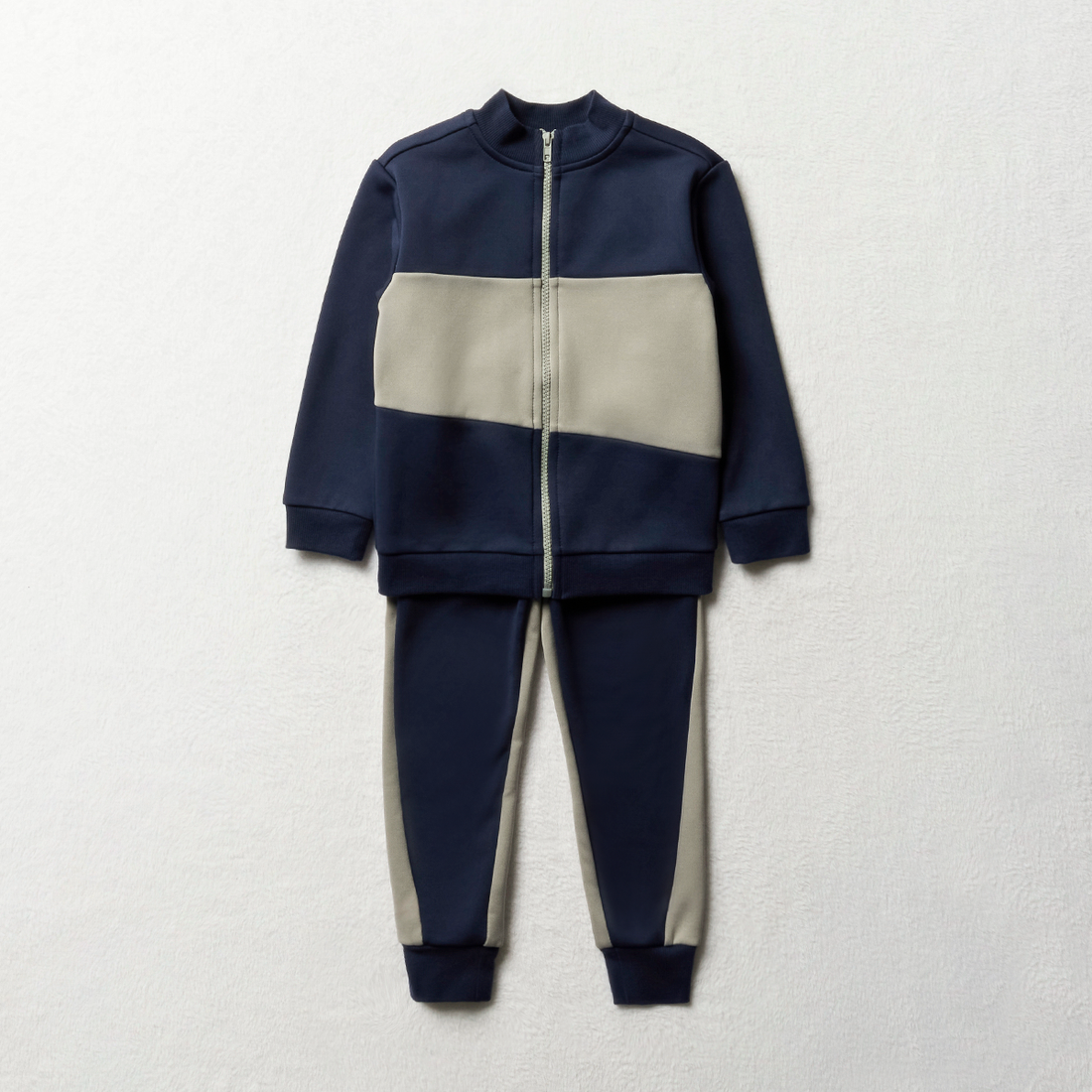 Tracksuit fashion tritone navy grey-NAVY-2-3 YRS