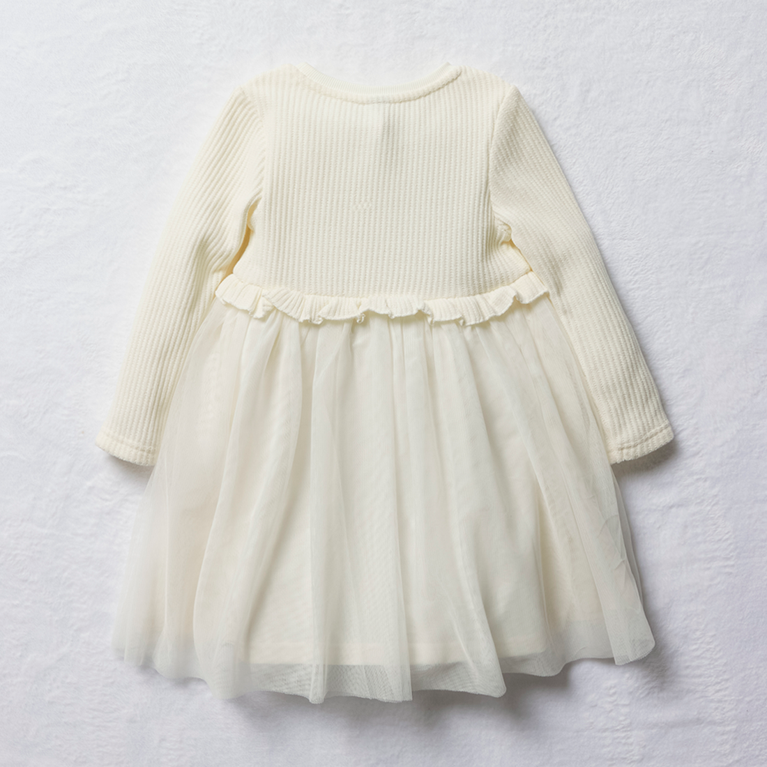 Fit and Flare Party Dress Cream-MILK-2-3 YRS