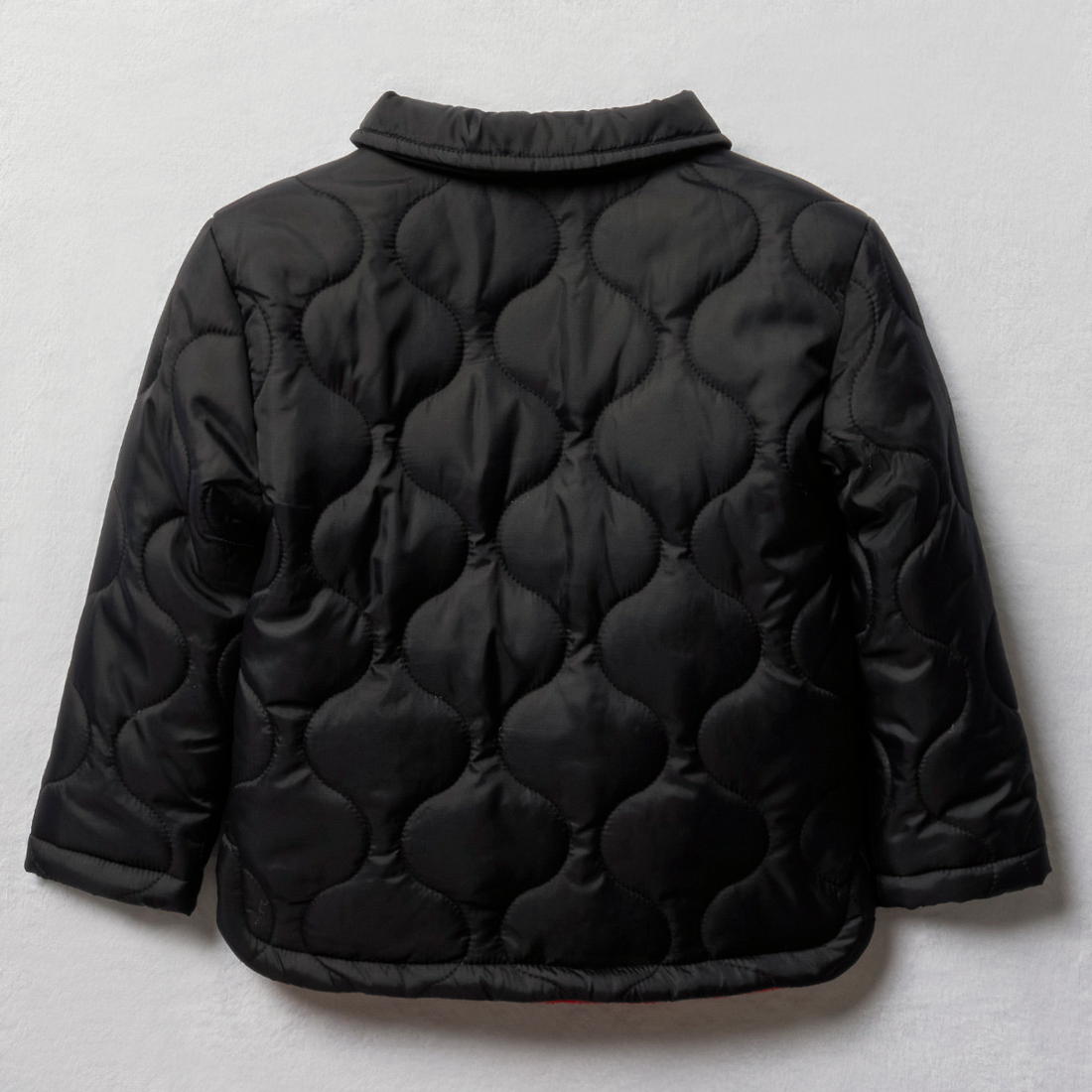 Spiderman quilted jacket black-BLACK-2-3 YRS