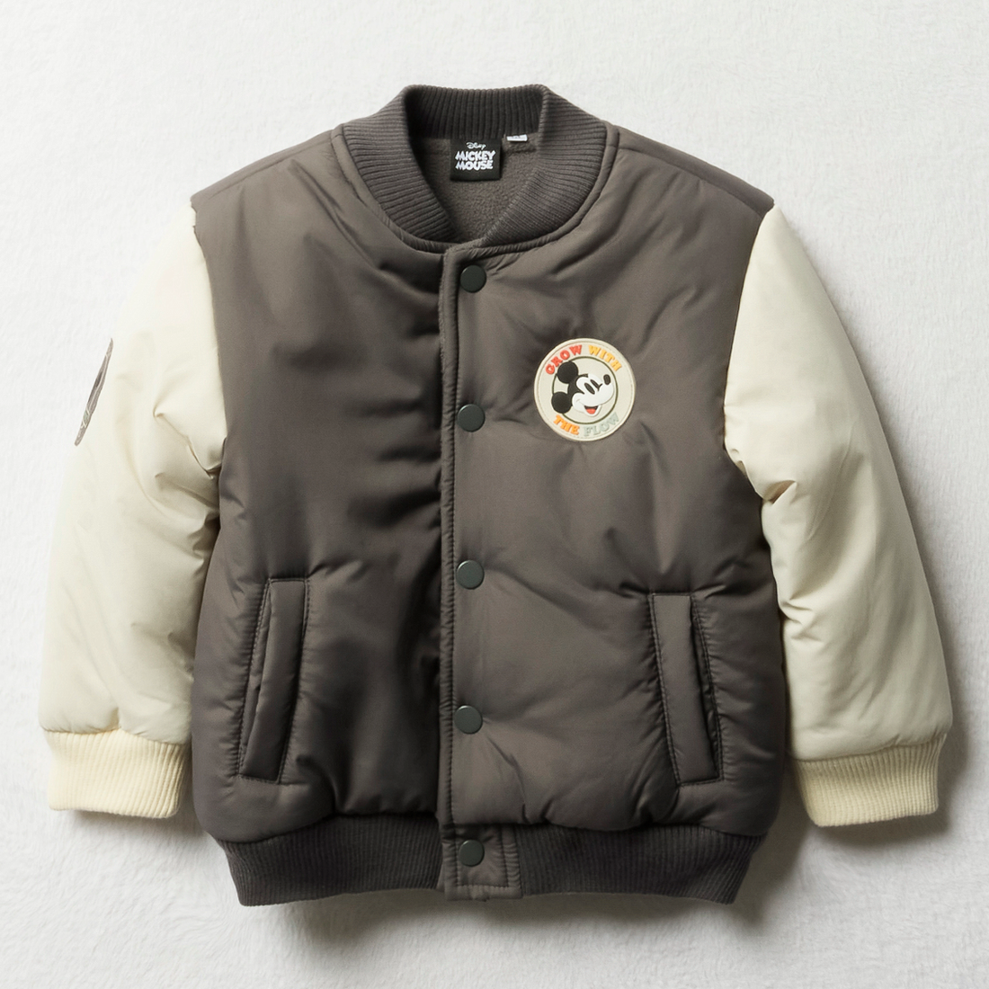 Mickey bomber jacket charcoal-CHARCOAL-2-3 YRS