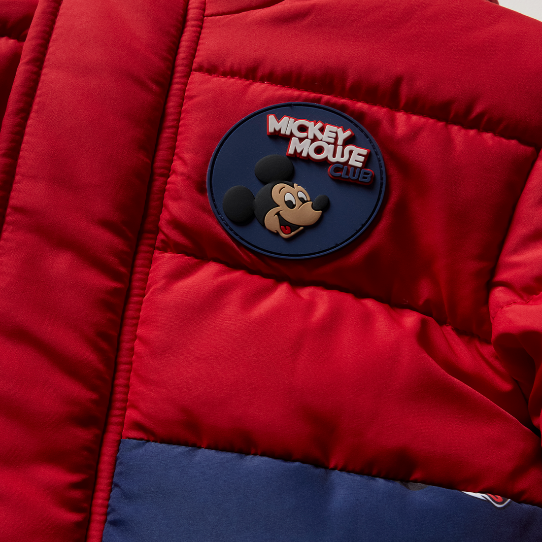 Mickey quilted puffer parka jacket bright red-BRIGHT RED-5-6 YRS