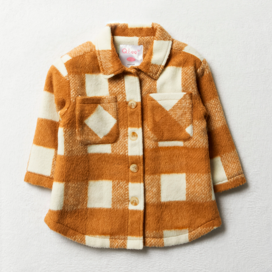 Check shacket brown multi-TAN-3-4 YRS