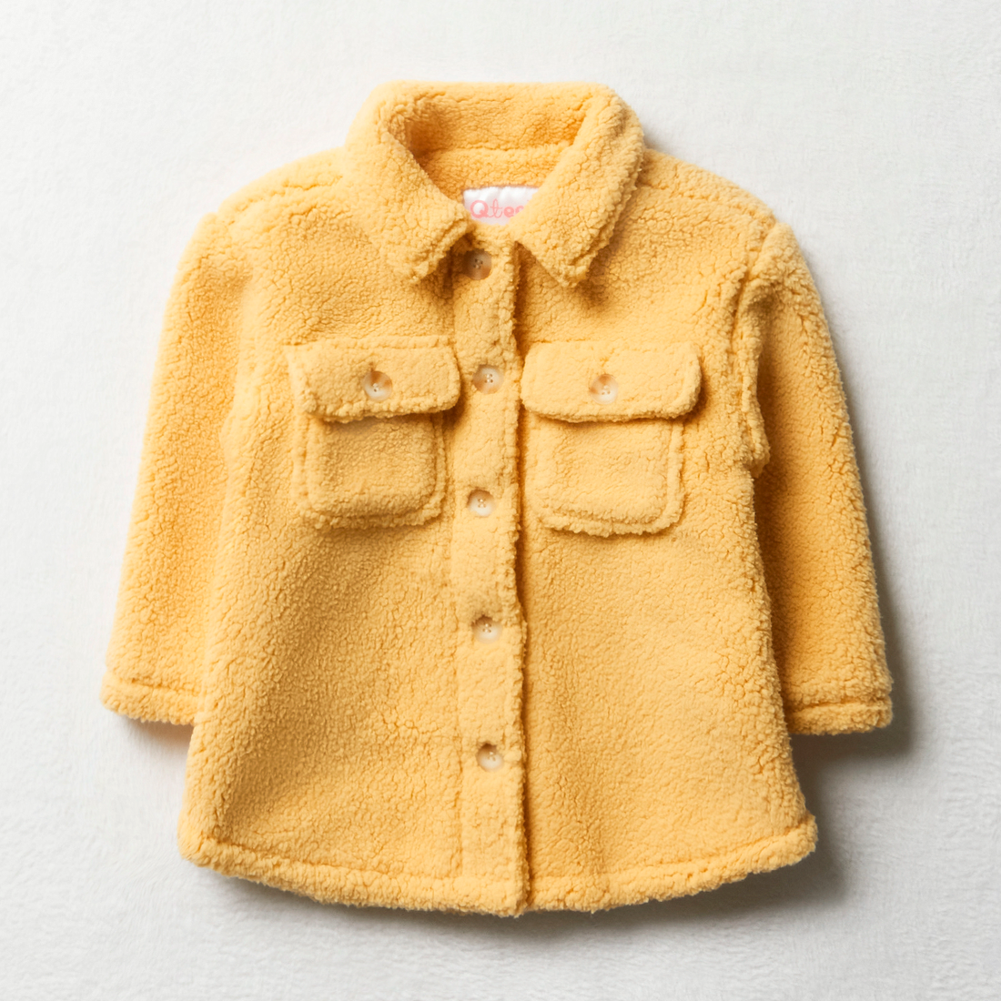 Shacket with pockets yellow-BUTTER-3-4 YRS