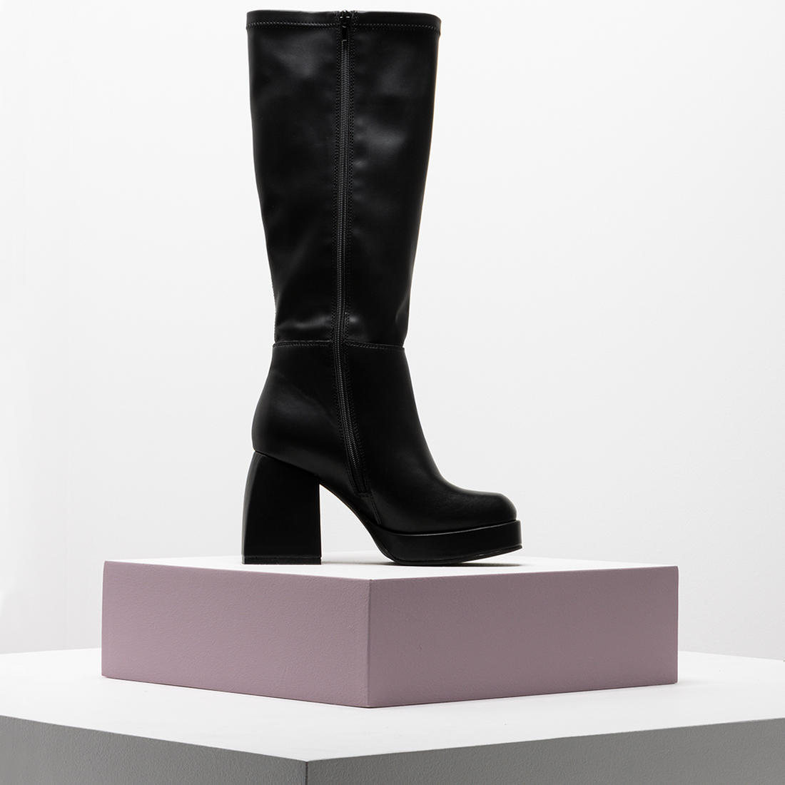 Platform long boot black-BLACK-6