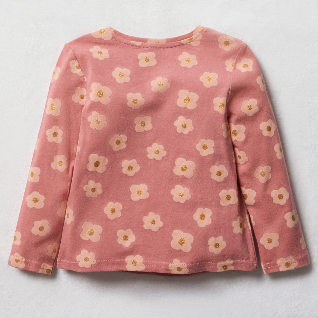 Long sleeve basic tee pink-DUSTY PINK-3-4 YRS