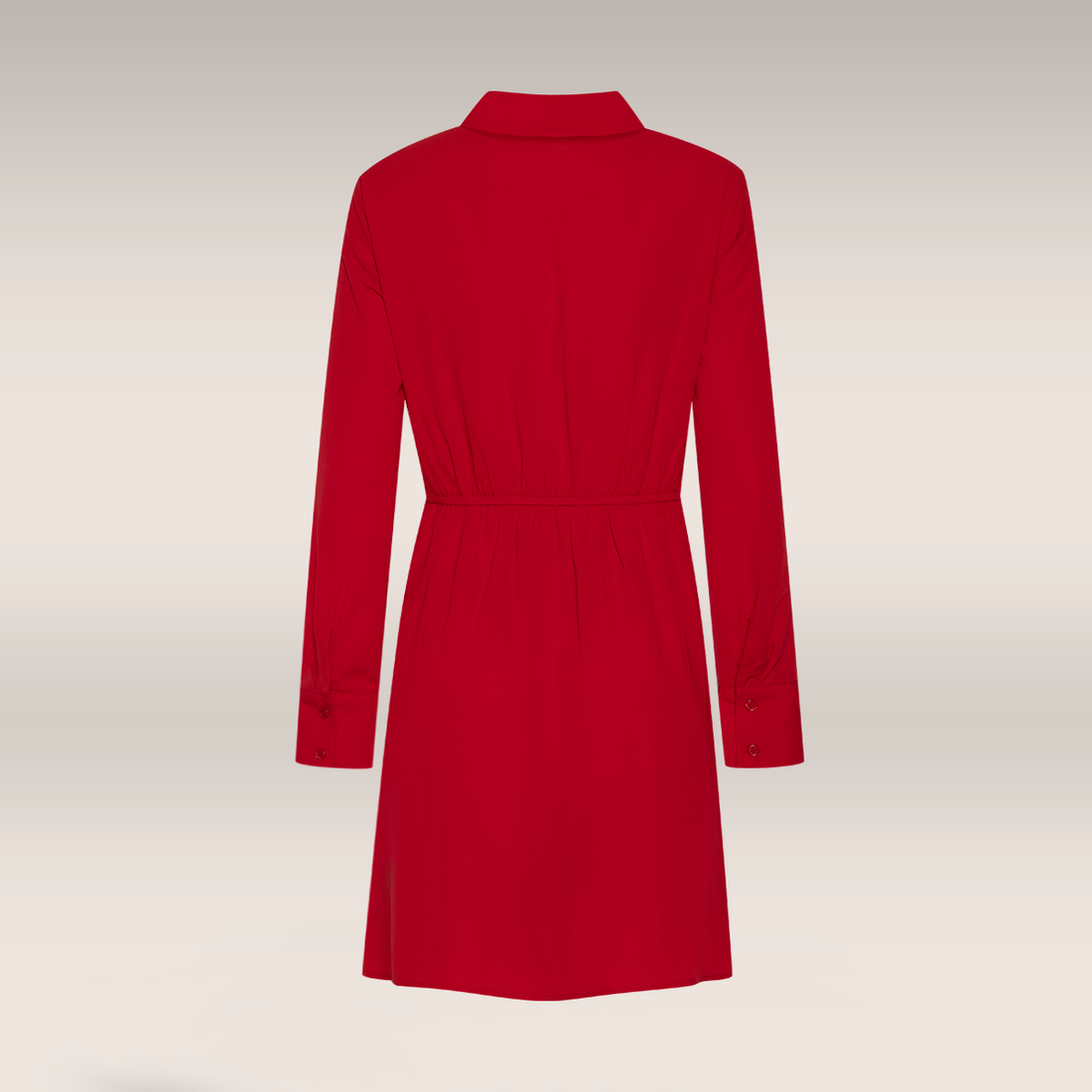 Plain wrap dress red-BRIGHT RED-40