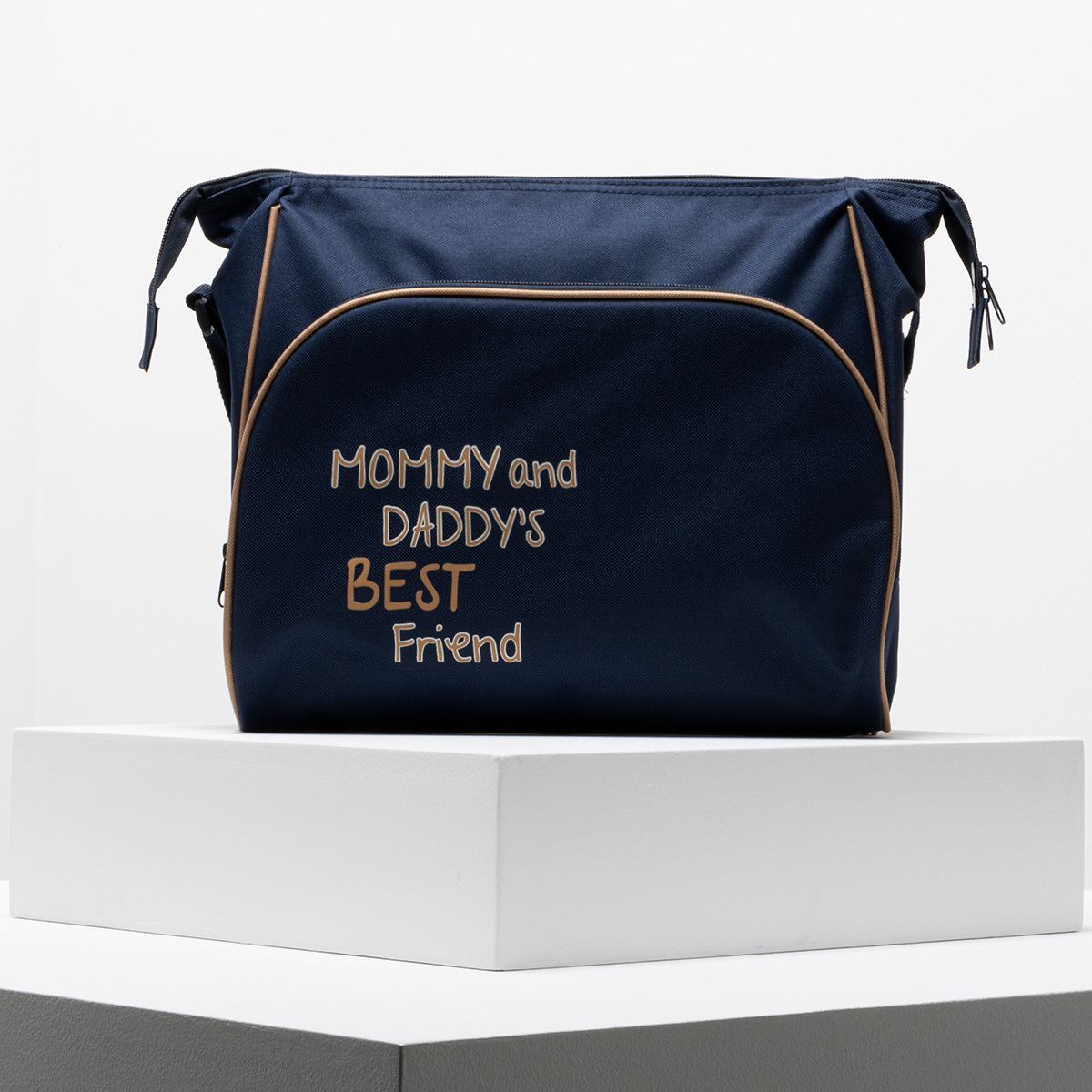 NAVY SLOGAN POCKET NAPPY BAG-NAVY-ONE SIZE