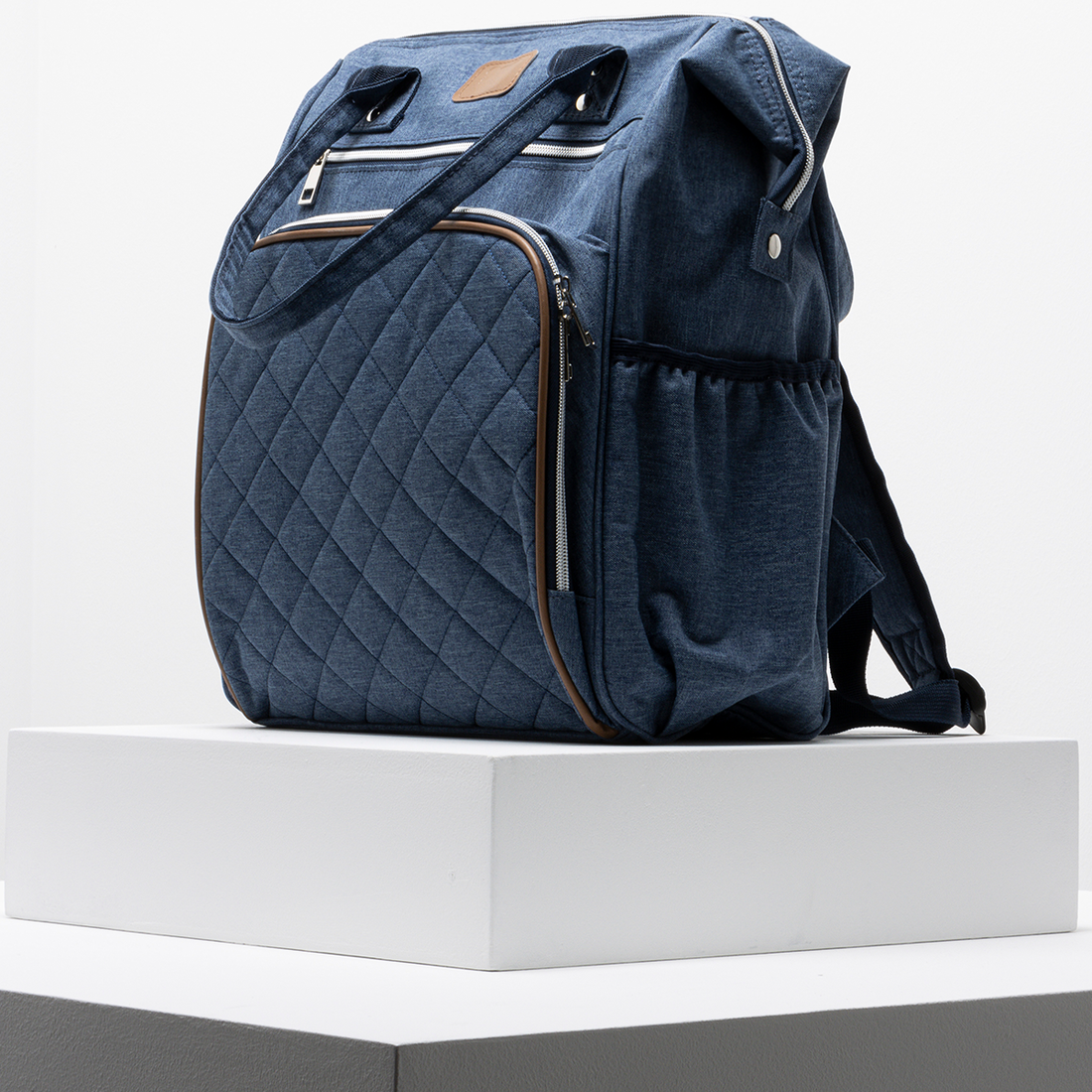 DENIM UPPER HANDLE BACK PACK-LIGHT BLUE-ONE SIZE