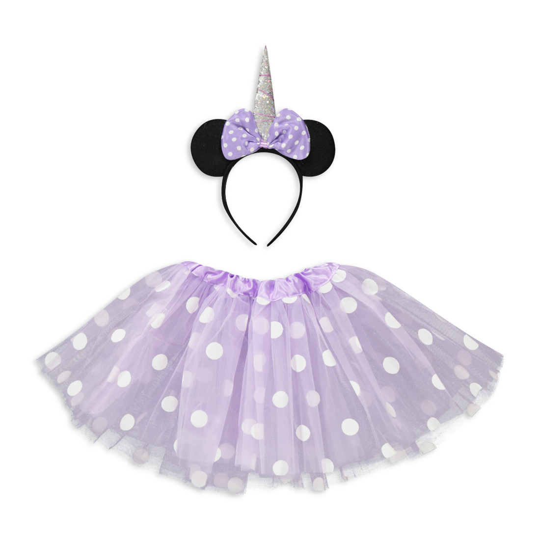 Minnie Mouse tutu and mask set-LIGHT PINK-ONE SIZE