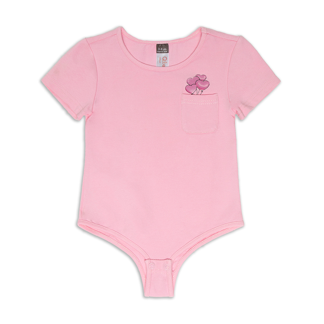 Bodysuit with heart and pocket detail-LIGHT PINK-2-3 YRS