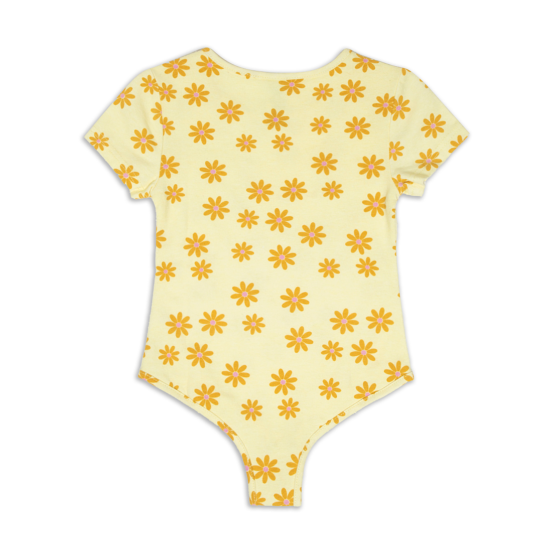 Daisy AOP bodysuit with pocket detail-YELLOW-2-3 YRS