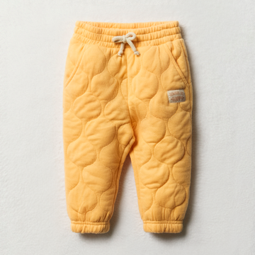 Quilted trackpants sunburst-BUTTER-3-6 MTHS