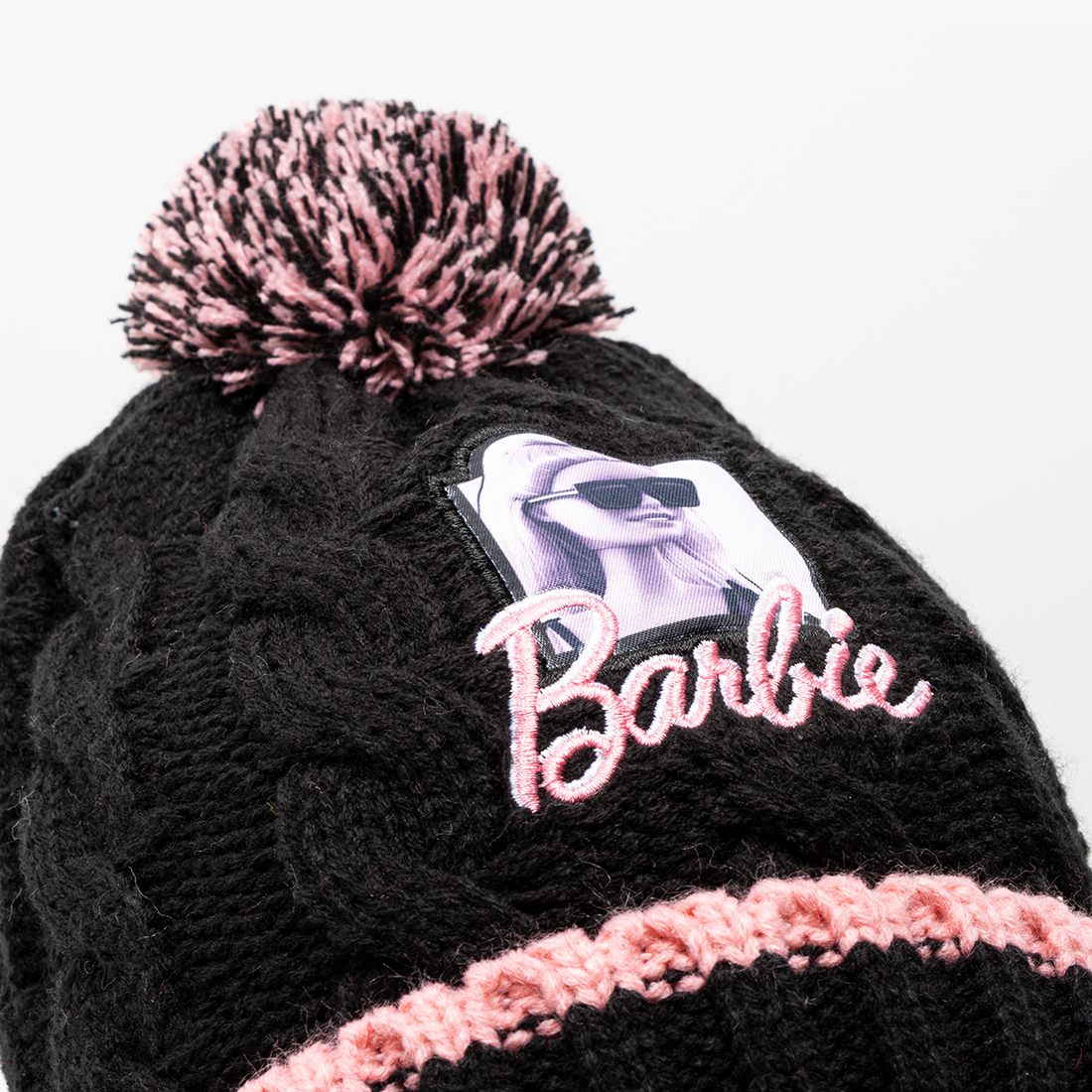 PG barbie black st beanie and gloves-BLACK-52 CM