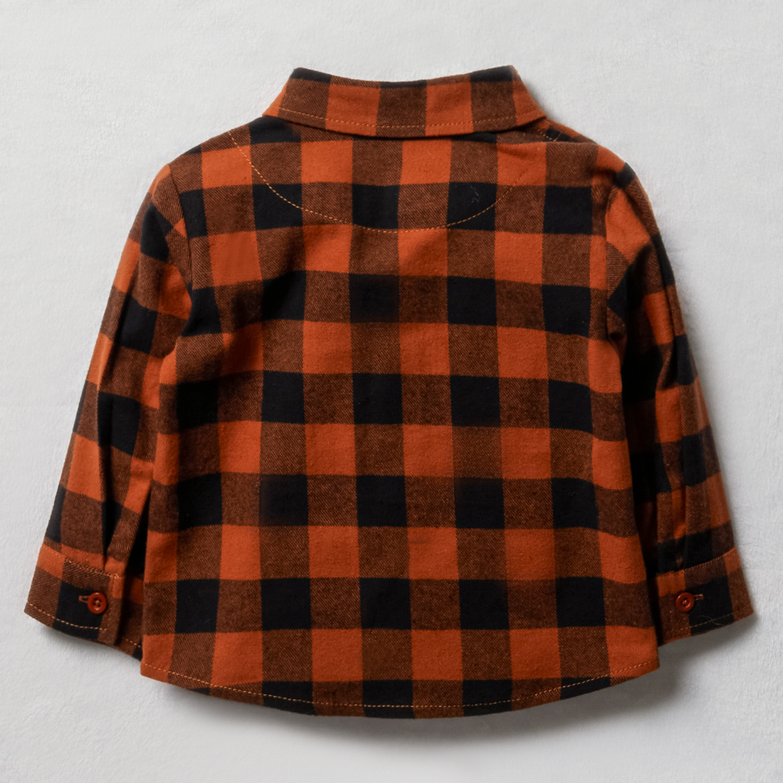 Longsleeved button through shirt rust-RUST-3-6 MTHS