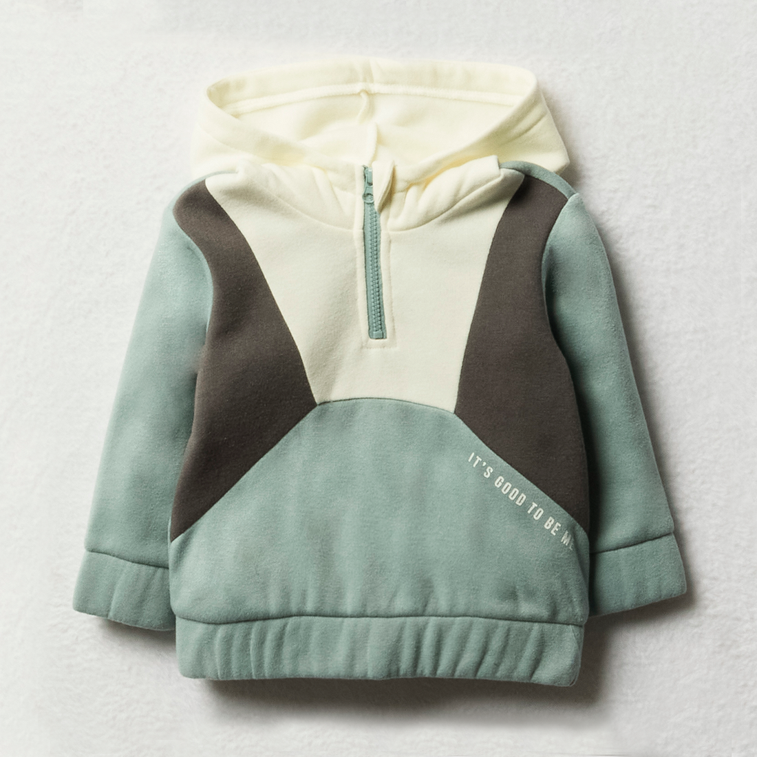 Hooded colourblocked tracktop styled slate-SLATE-6-12 MTHS