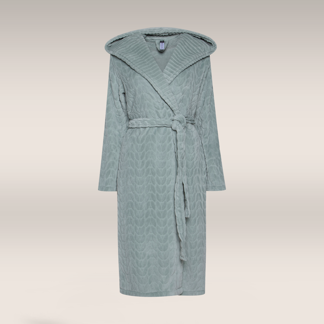 Coral fleece hooded gown mint-MINT-M