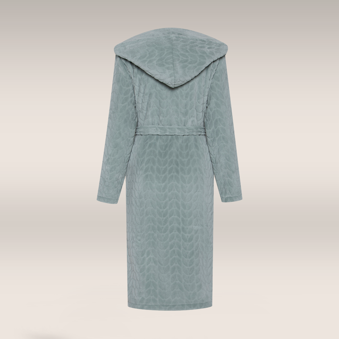 Coral fleece hooded gown mint-MINT-M