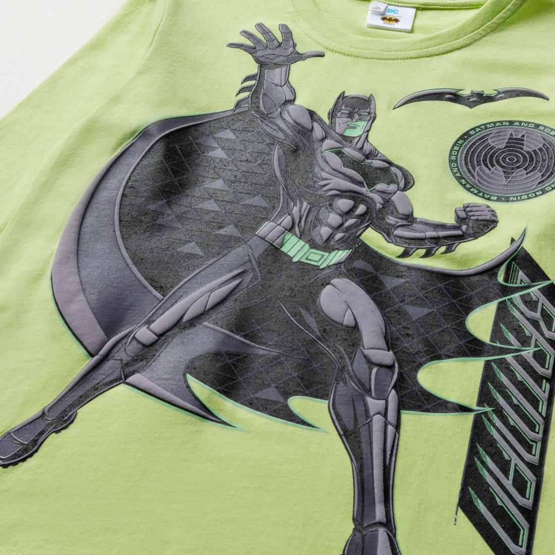 Batman long sleeve t-shirt lime-LIME-2-3 YRS