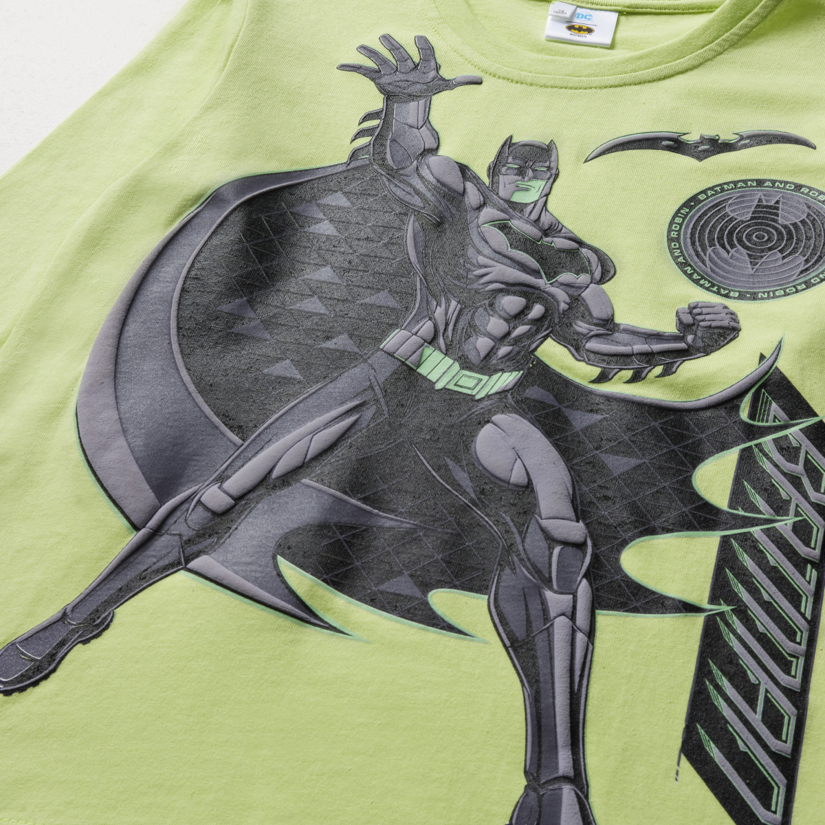 Batman long sleeve t-shirt lime-LIME-2-3 YRS (1)